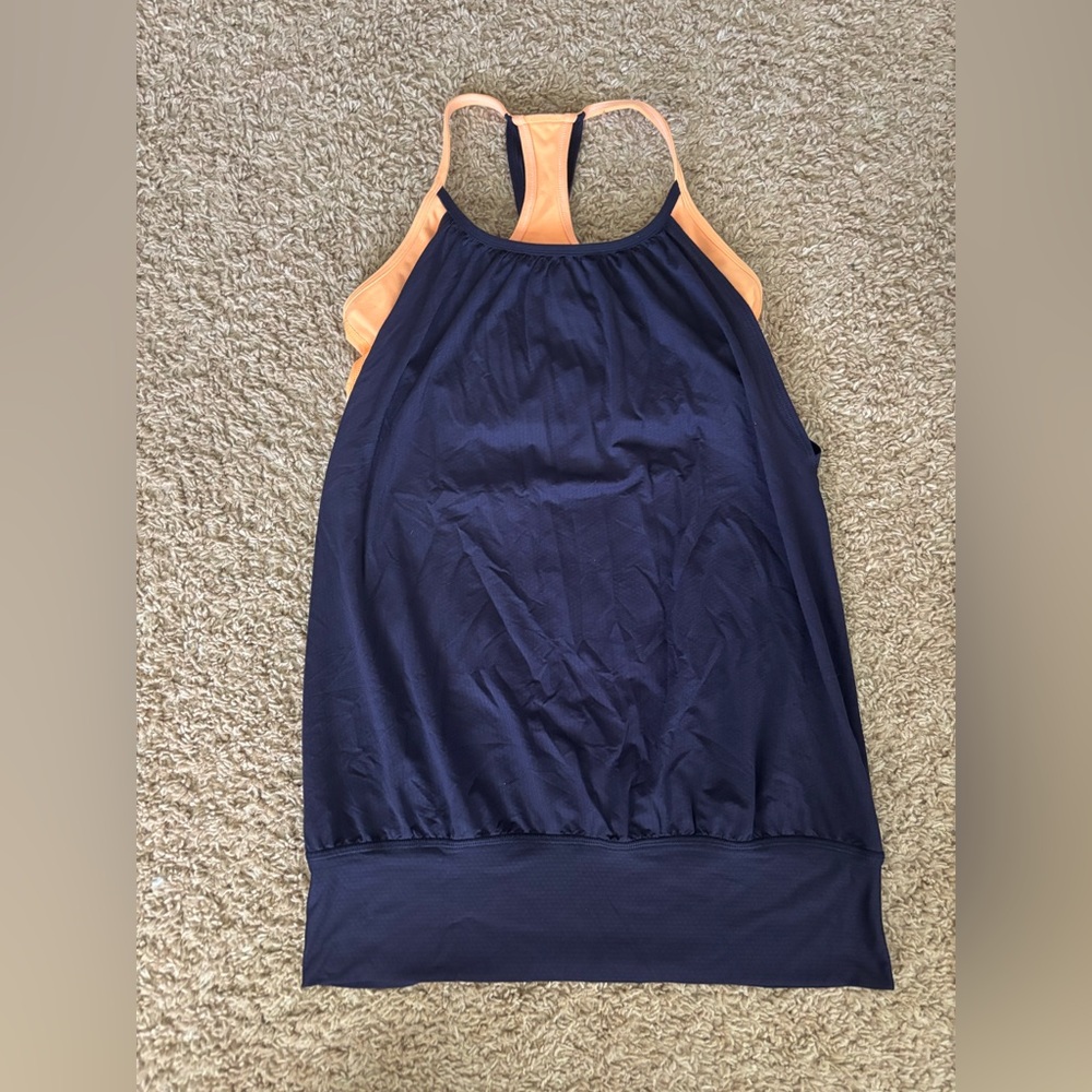 lululemon athletica Navy and Orange Tank Top